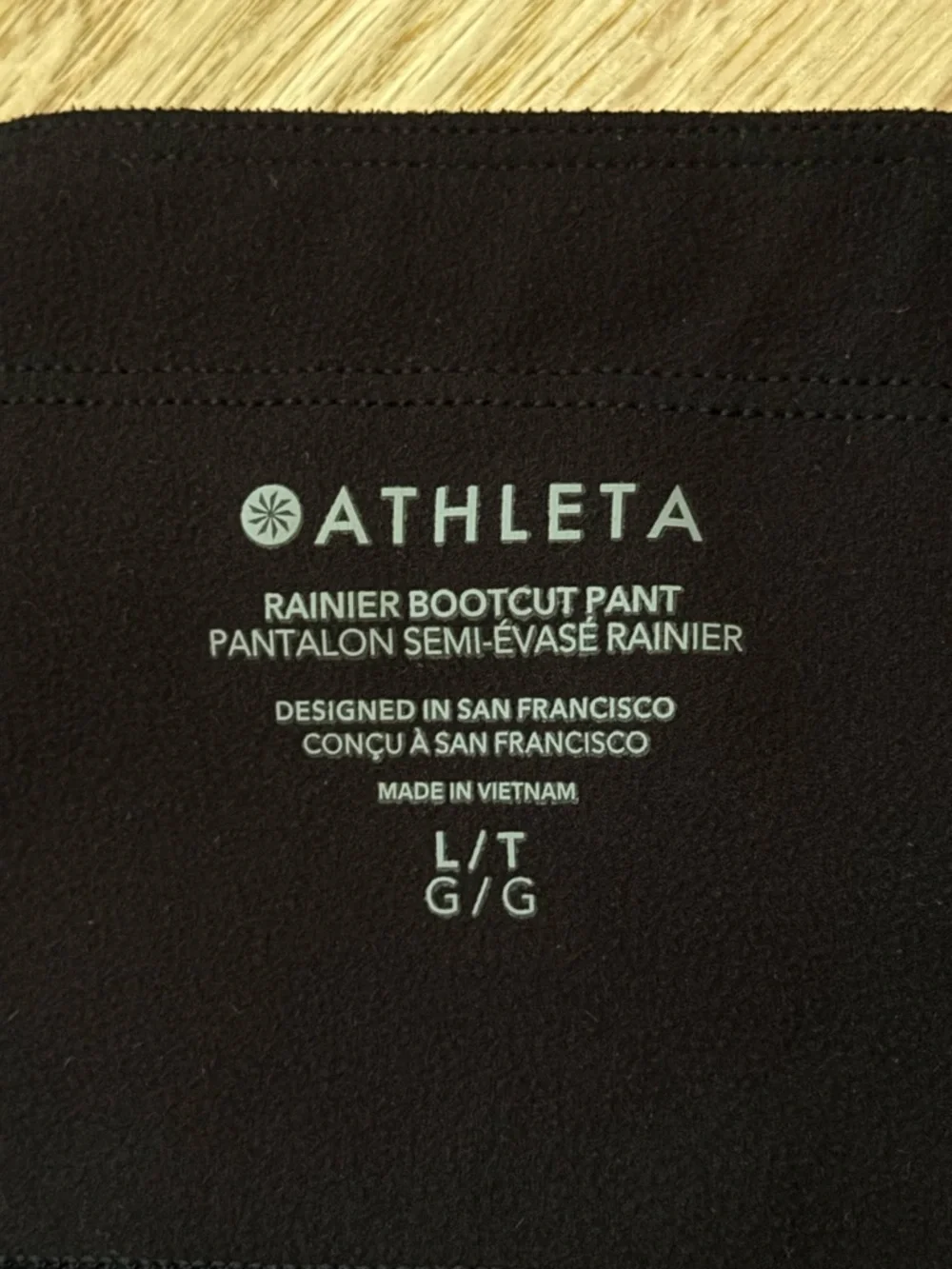 Athleta Fleece Lined Rainier Bootcut Pants Black Size Large Tall - Picture 5 of 16
